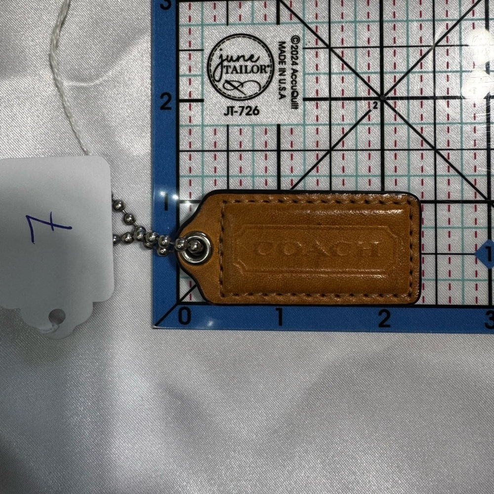 Coach Tan Leather Hangtag